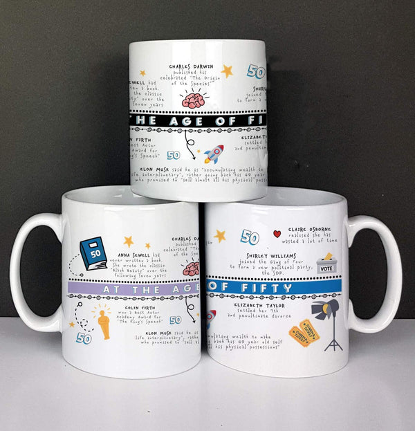 Personalised 50th Birthday Mugs | Personalised 50th Birthday Gift Mug ...