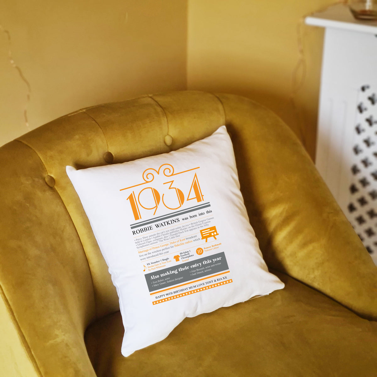 90th birthday outlet cushion