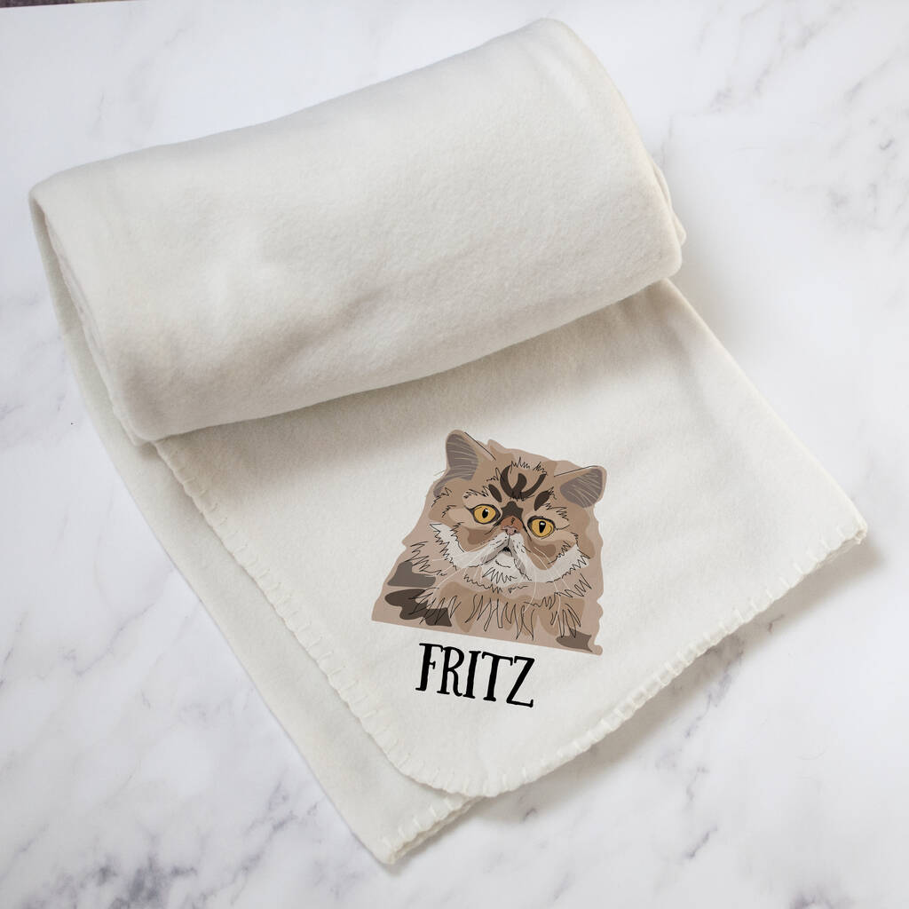 Personalised cat blanket sale