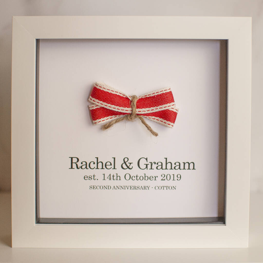 Personalised 1st Wedding Anniversary Heart Print